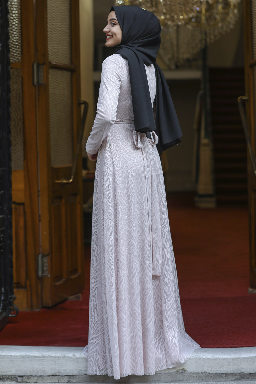 POWDER PINK EVENING DRESS  