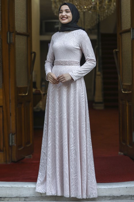 POWDER PINK EVENING DRESS  