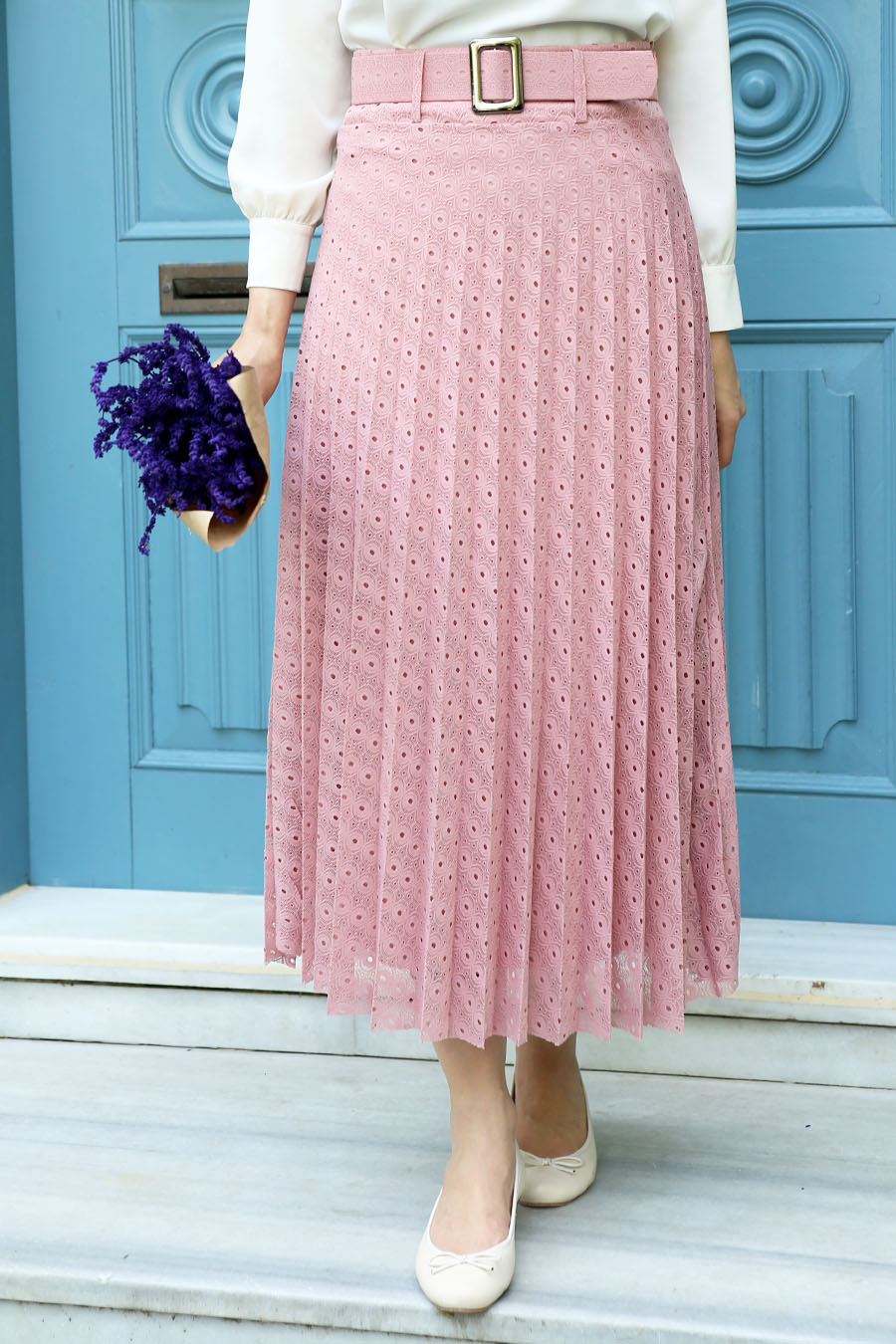 SKIRT - POWDER PINK SKIRT - POWDER PINK