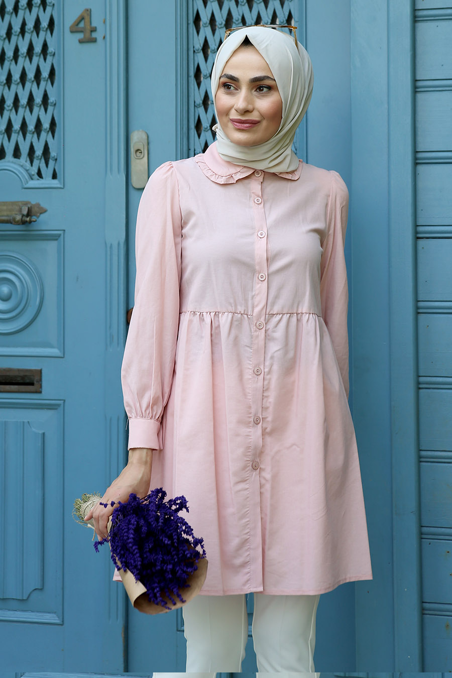 POWDER PINK TUNIC  