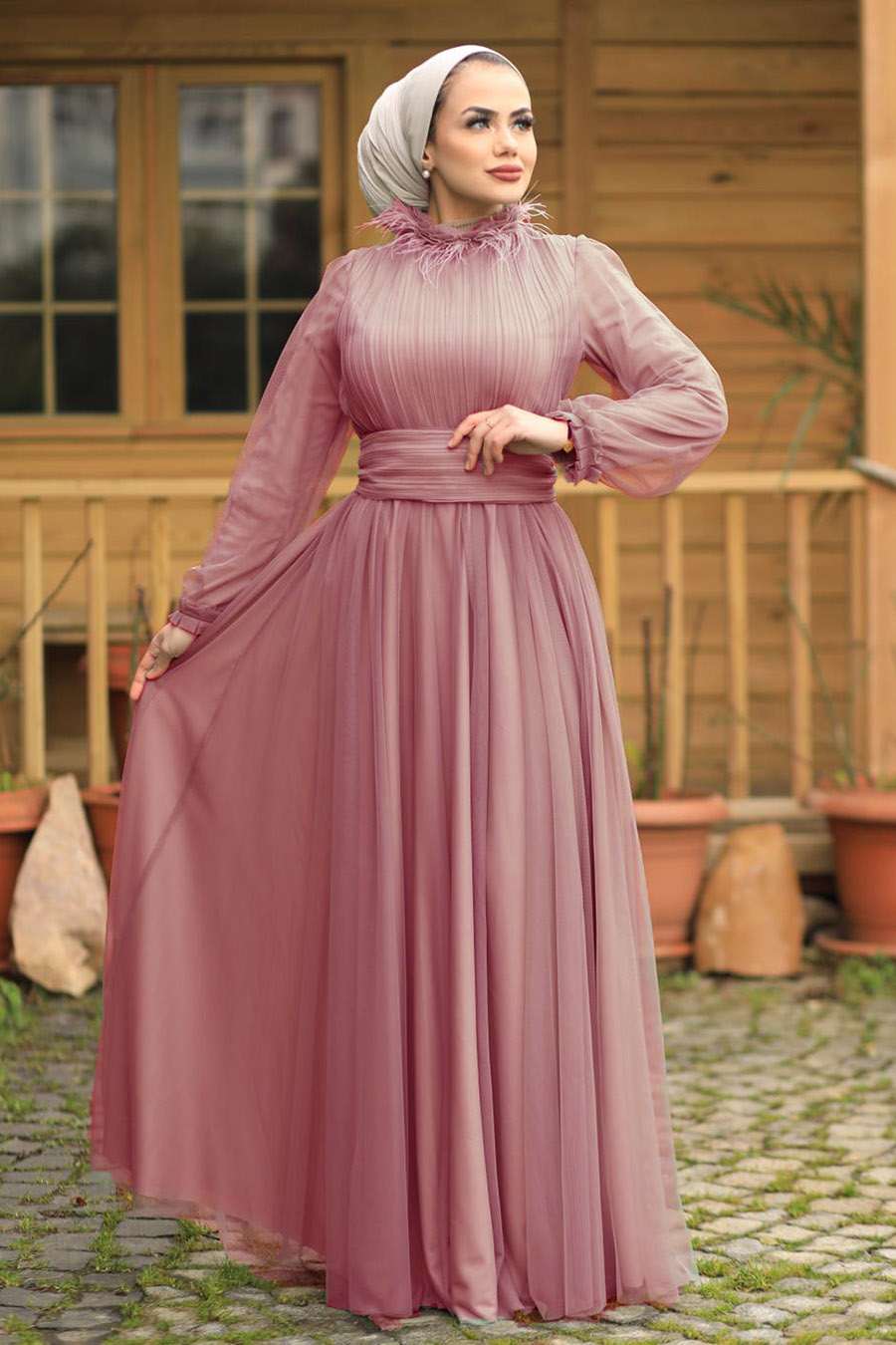 POWDER PINK EVENING DRESS