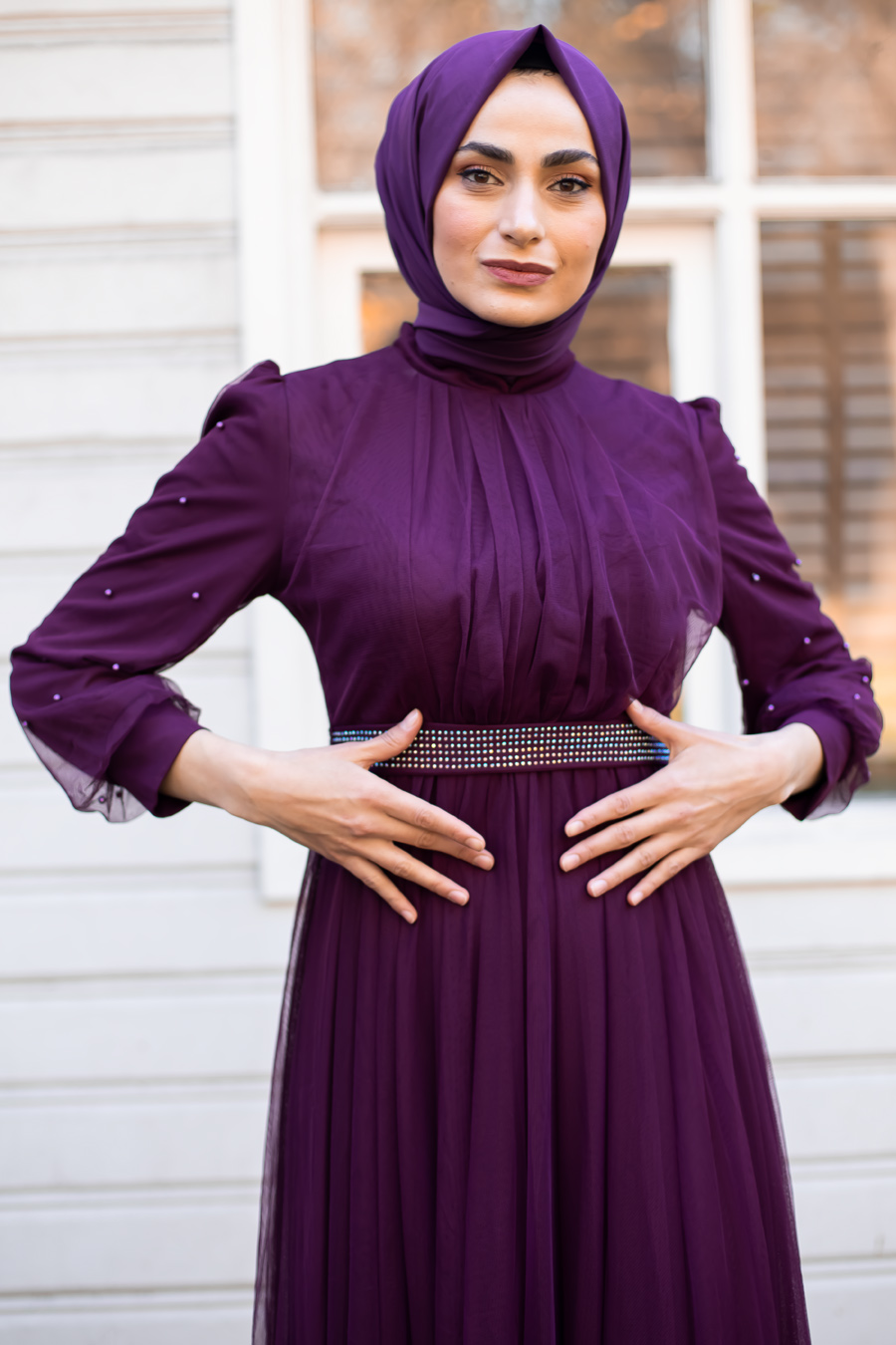 PURPLE EVENING DRESS 