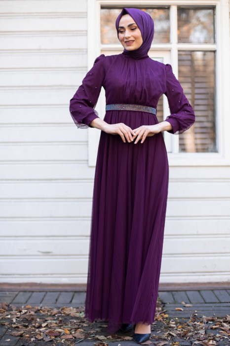 PURPLE EVENING DRESS 