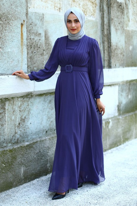PURPLE EVENING DRESS  