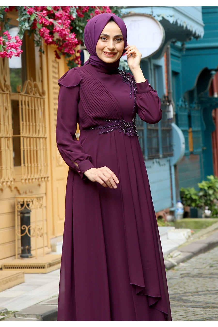 PURPLE EVENING DRESS  
