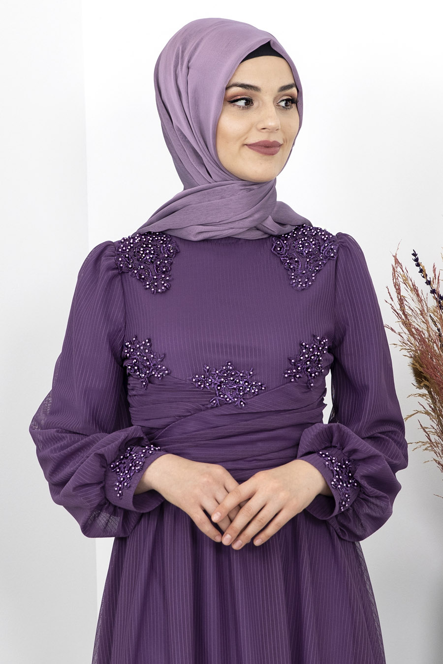 PURPLE EVENING DRESS  