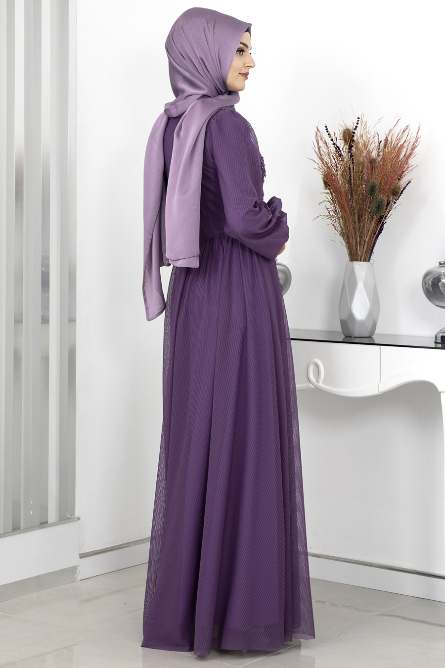 PURPLE EVENING DRESS  