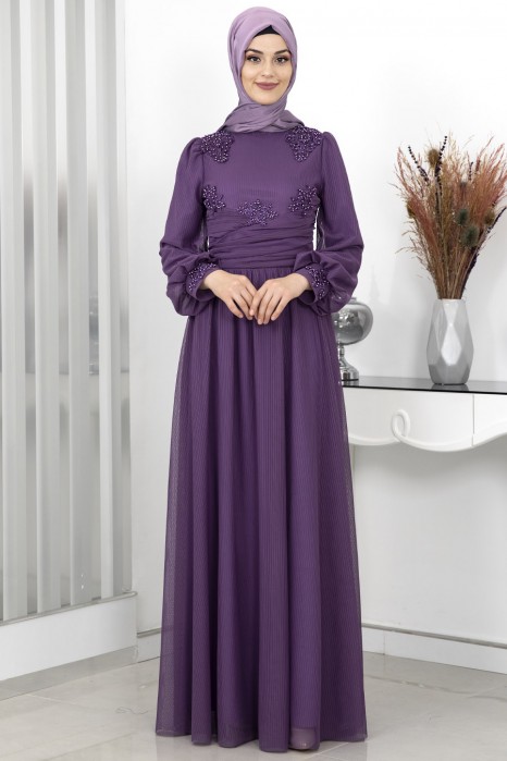 PURPLE EVENING DRESS  