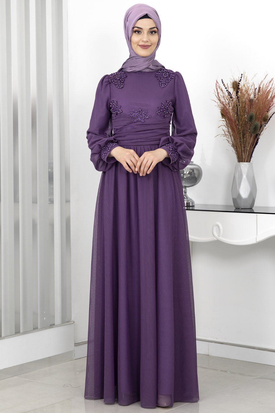 PURPLE EVENING DRESS  