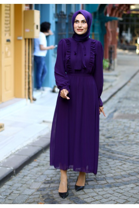 PURPLE EVENING DRESS 