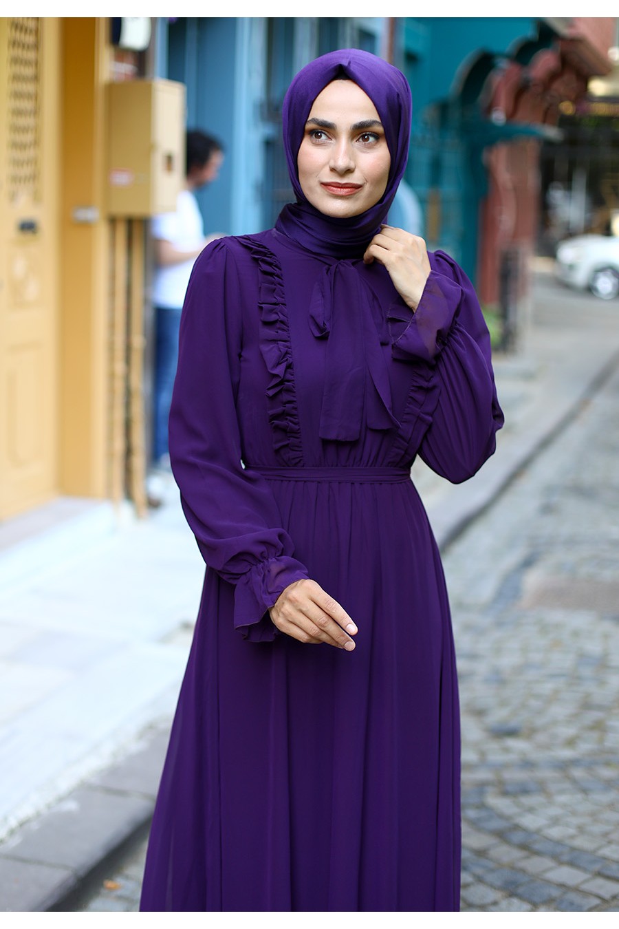 PURPLE EVENING DRESS 