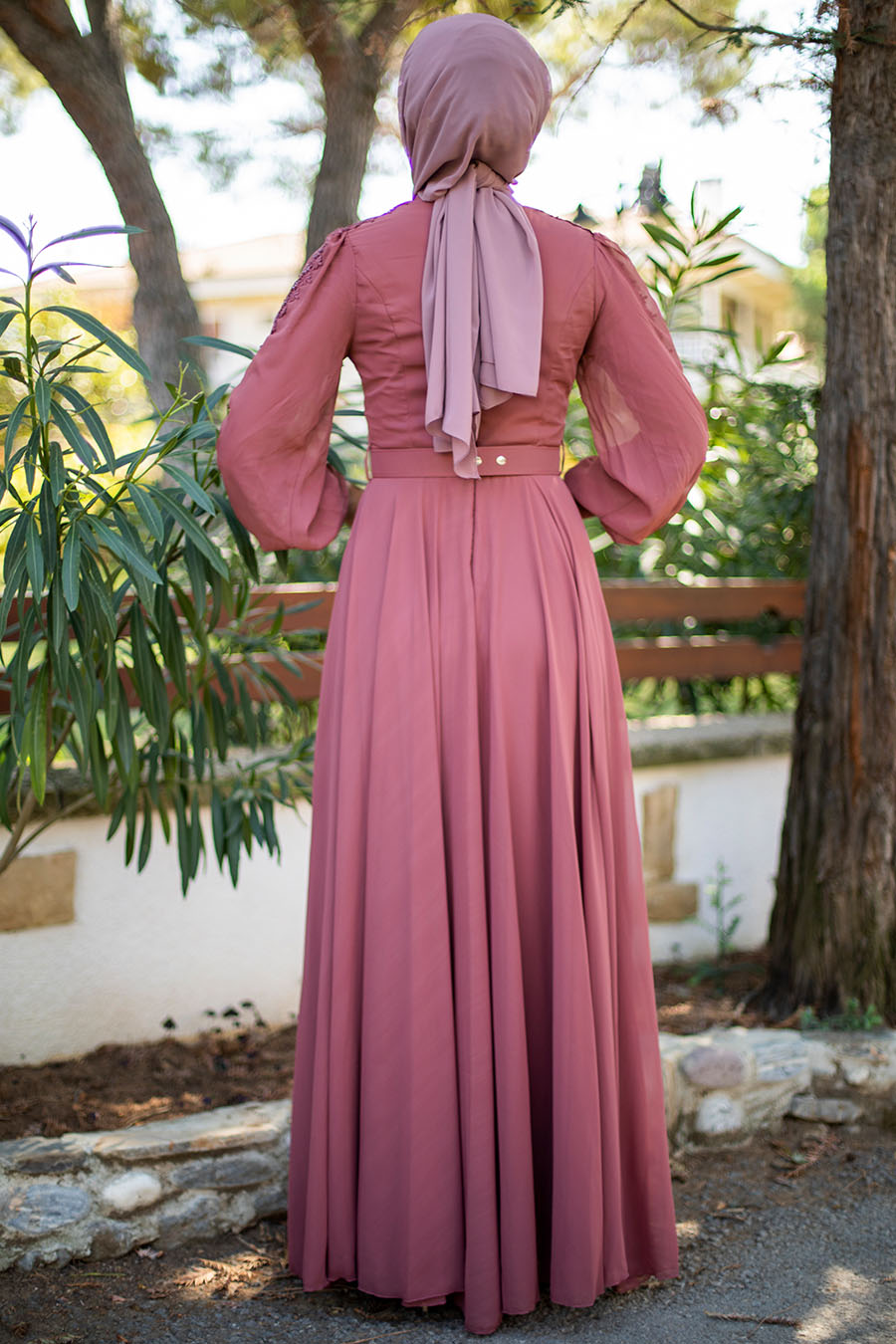 ROSE COLOR EVENİNG DRESS 