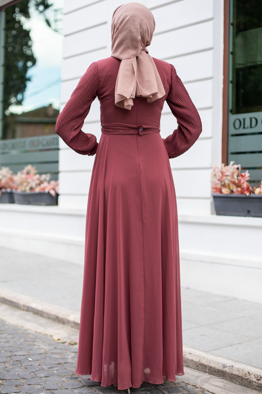 ROSE COLOR EVENİNG DRESS 