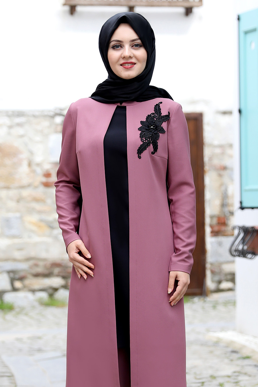 ROSE COLOR TUNIC AND PANT SUIT 