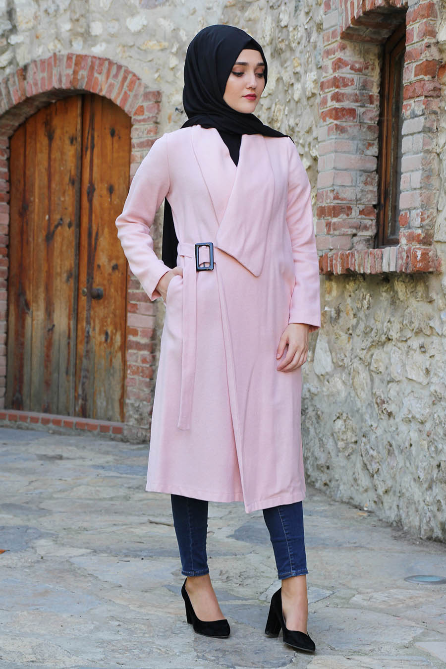 Salmon pink coat online
