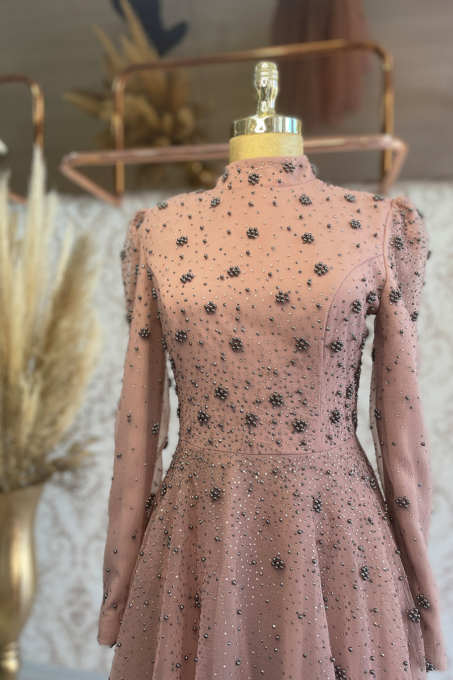 POWDER PINK EVENING DRESS  