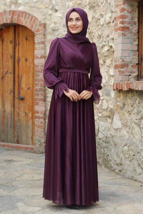 PURPLE  EVENING DRESS