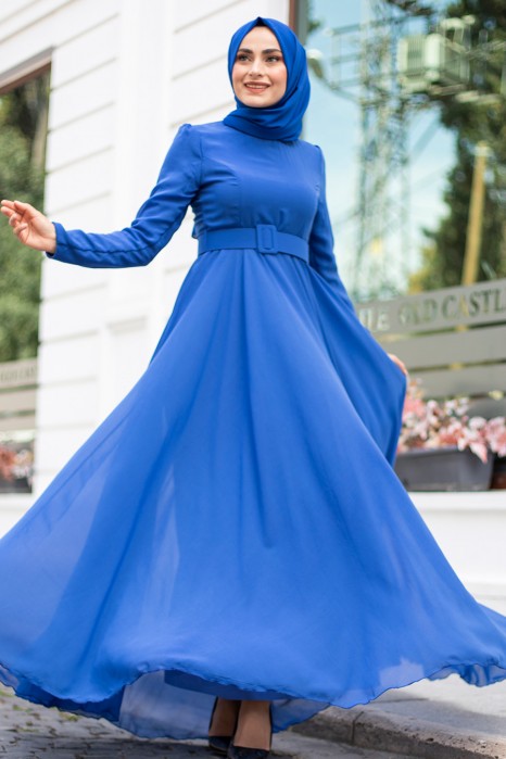 SAX BLUE EVENİNG DRESS