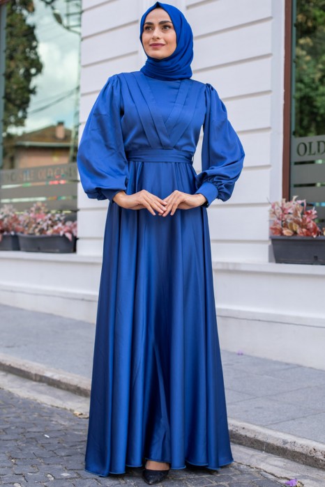 SAX BLUE EVENİNG DRESS 