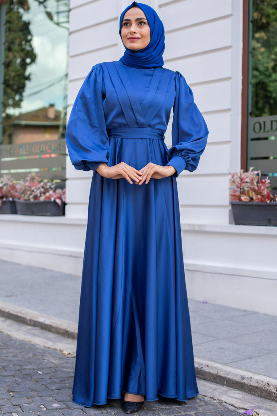 SAX BLUE EVENİNG DRESS 