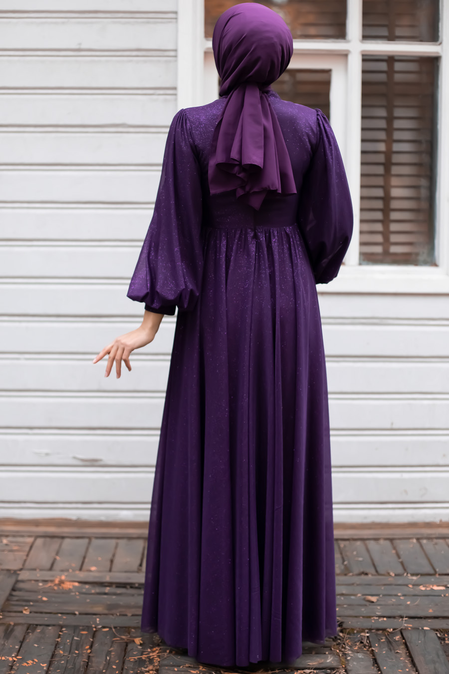 SHINING PURPLE EVENING DRESS 