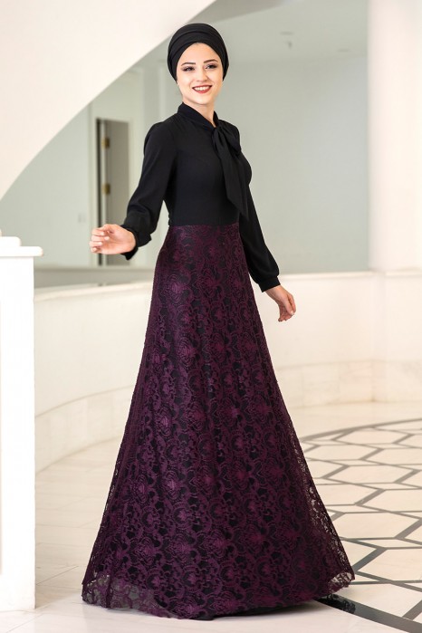 SIMGE EVENING DRESS - PURPLE 