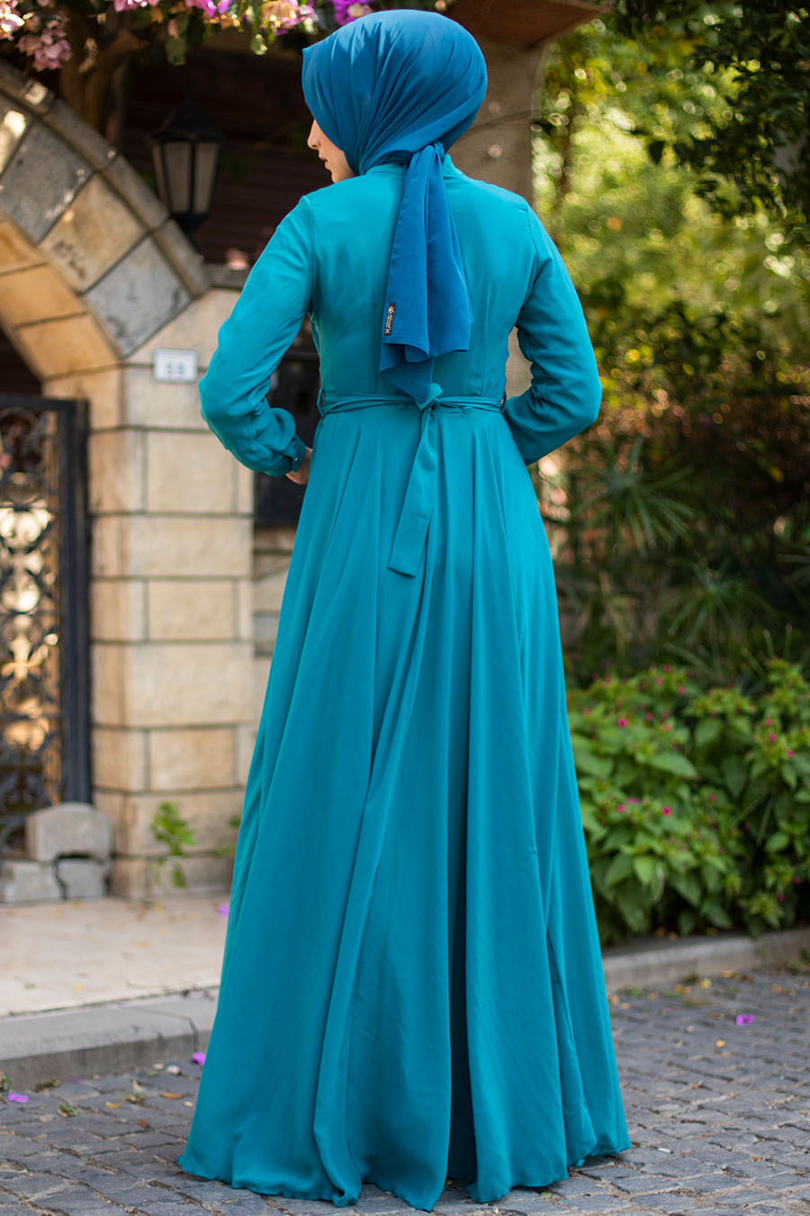 TURQUOİSE EVENİNG DRESS
