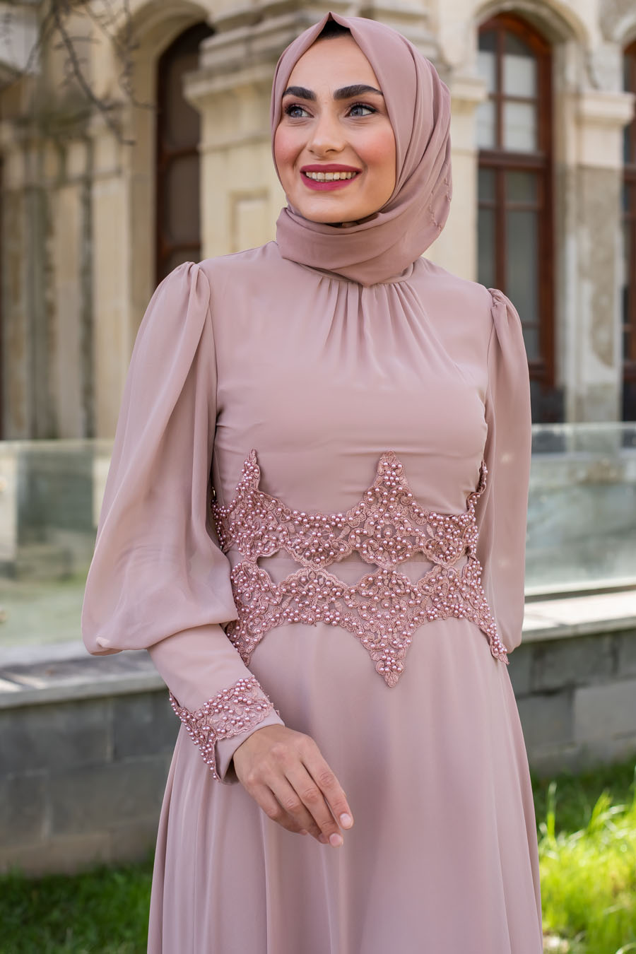 VISON COLOR EVENING DRESS 