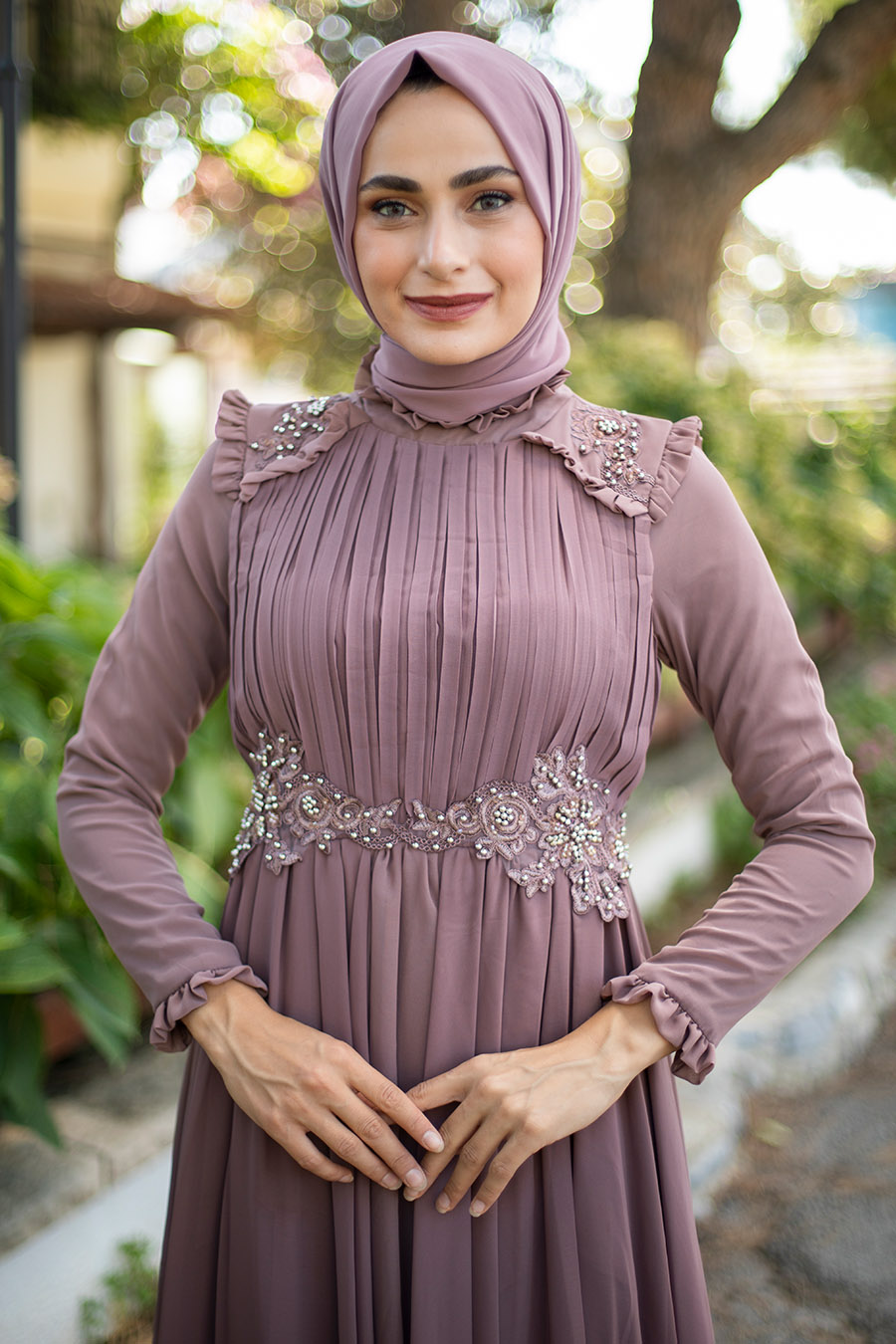 VISON COLOR EVENING DRESS  