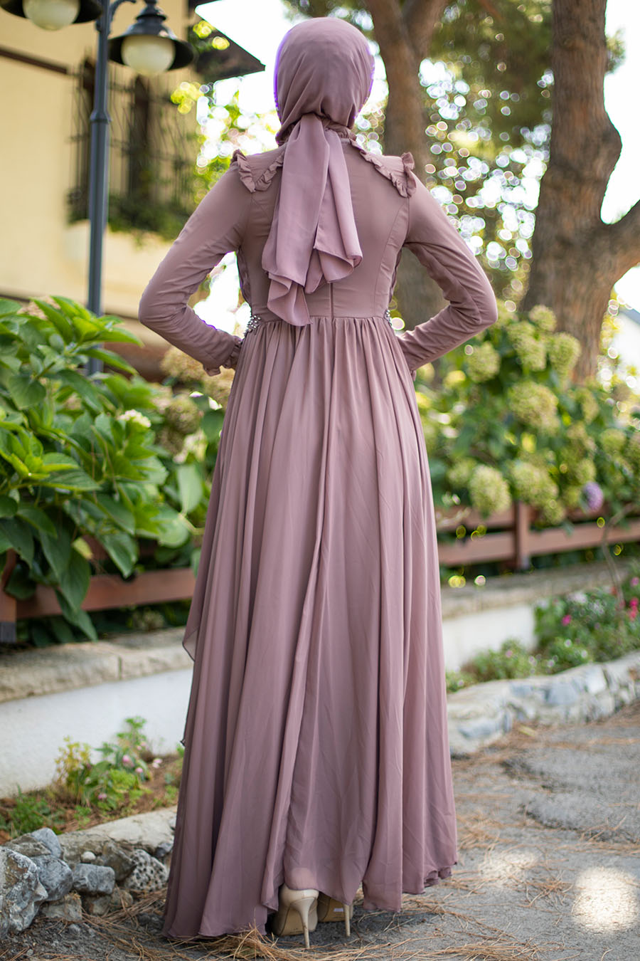 VISON COLOR EVENING DRESS  