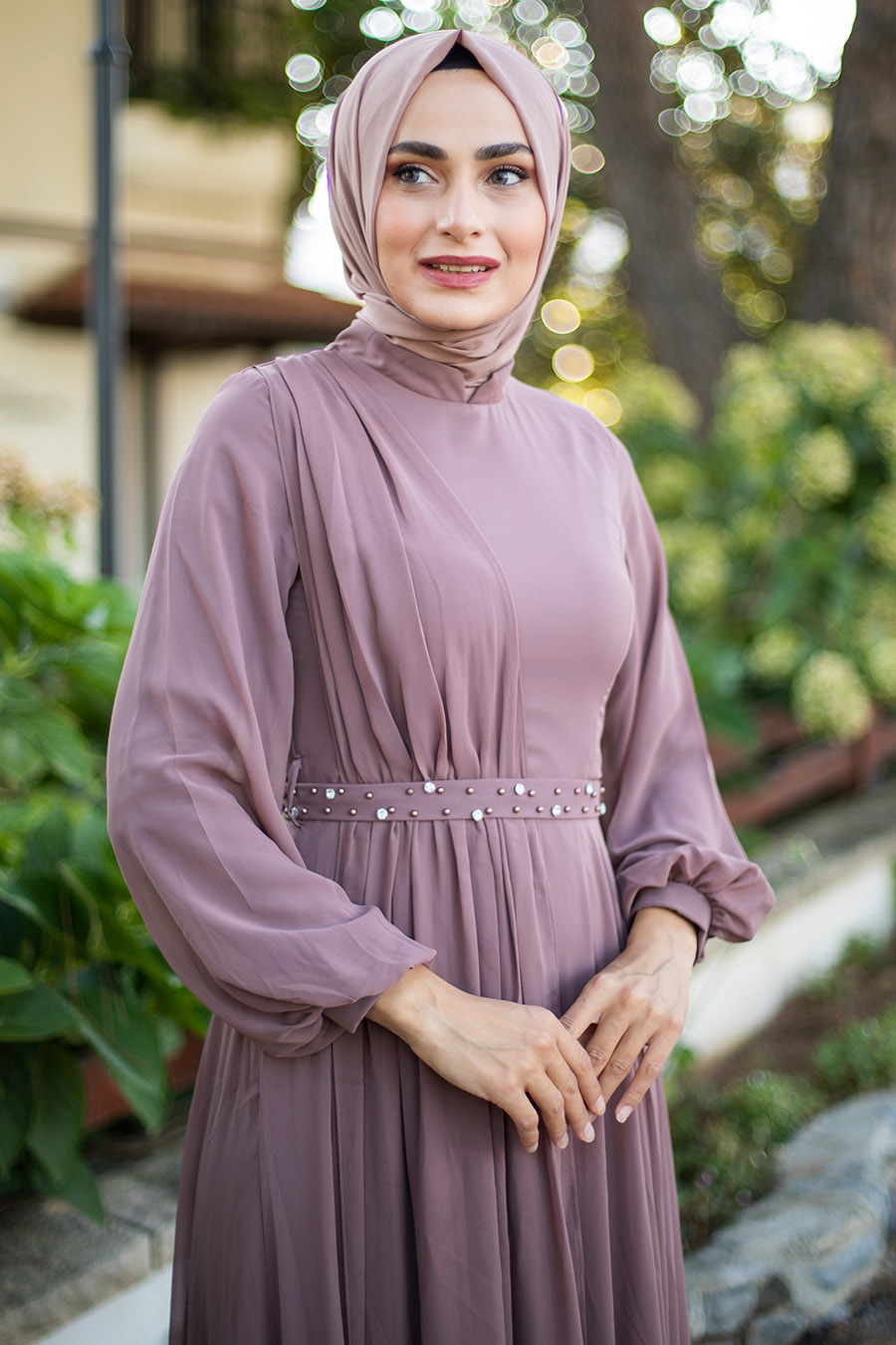 VISON COLOR EVENING DRESS 