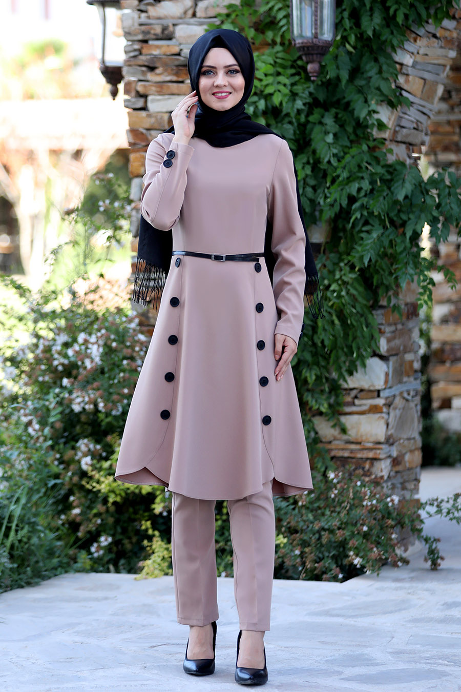 VISON COLOR TUNIC AND PANT SUIT  